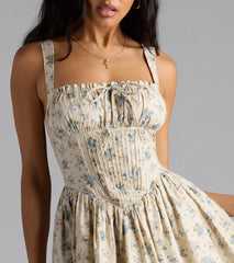 Feeling Pretty Cute Floral Skater Short Dress