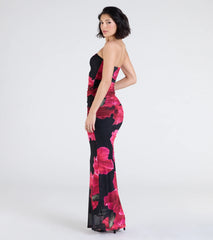 Perfect Petals Strapless Floral Maxi Dress