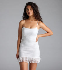 Alluring Romance Tie-Back Bodycon Lace Mini Dress