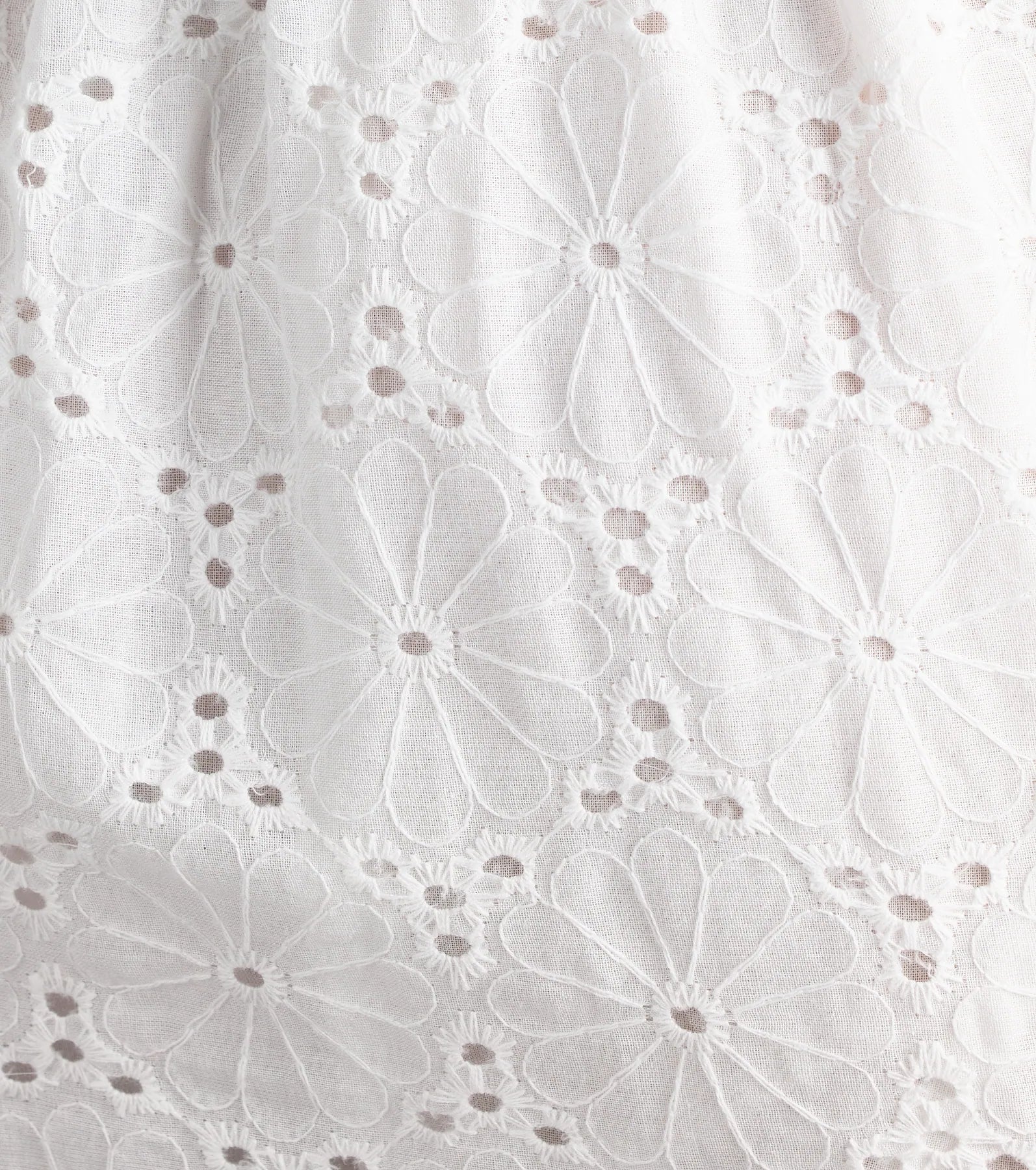 Effortless Eyelet Bubble Hem Mini Dress