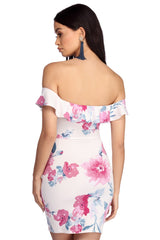 Ruffled Floral Mini Dress