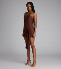 Too Hot to Handle Halter Knit Mini Dress