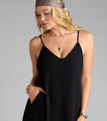 Casual Fave Flowy V-Neck Midi Dress