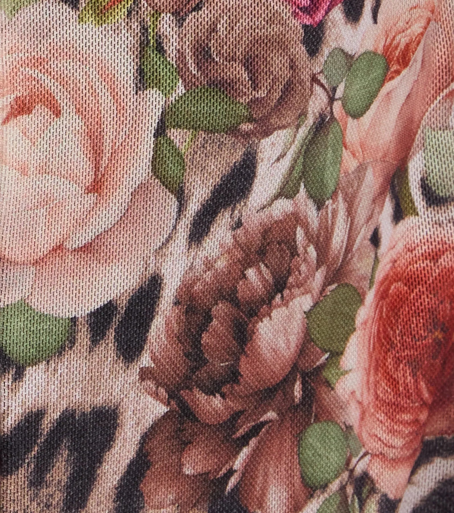 Sweet But Savage Lace Floral Leopard Mini Dress