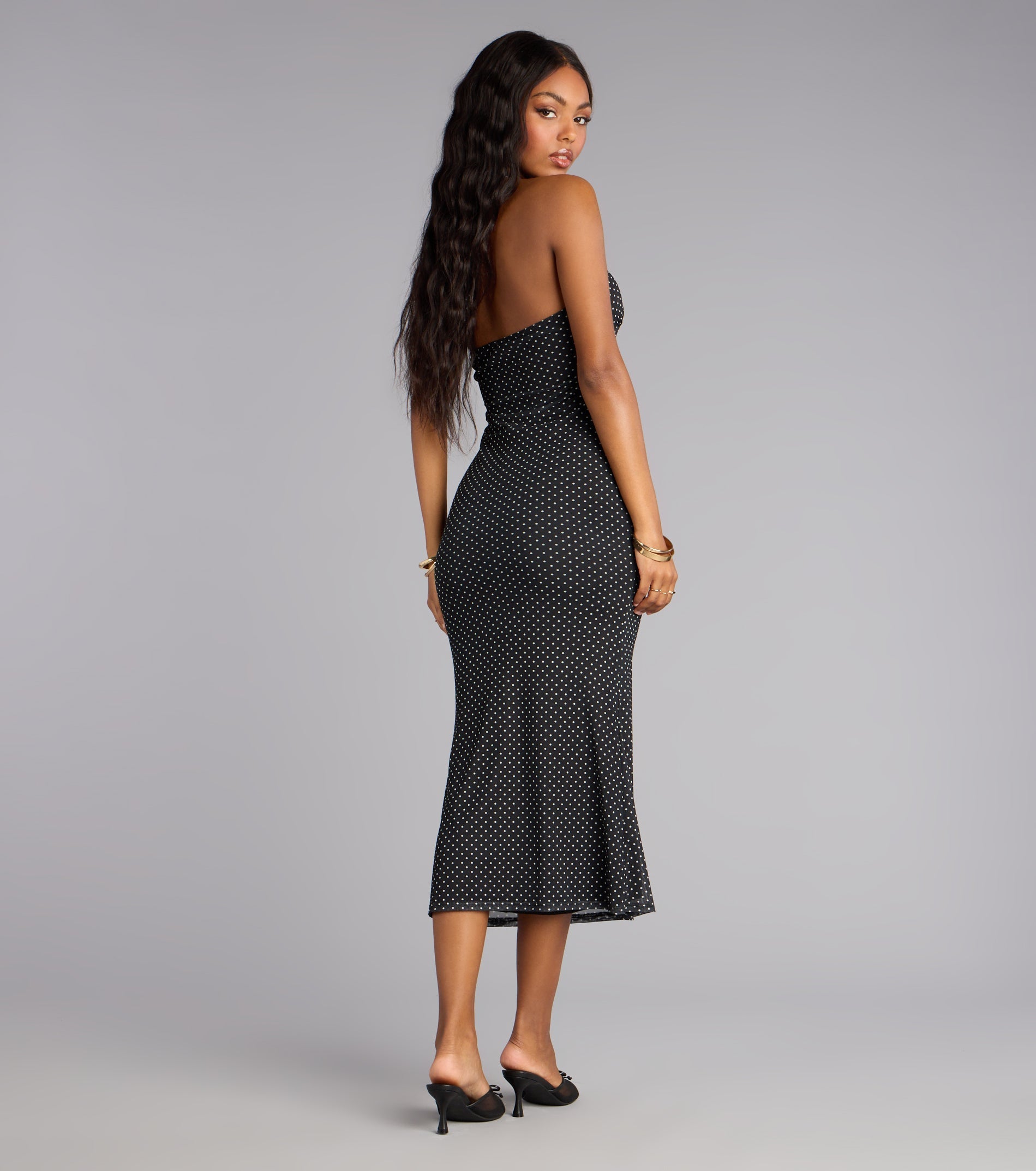 Retro Romance Halter Midi Dress
