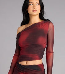 Midnight Ember Mesh Mini Dress