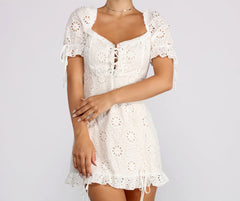 Day Dreamin' Eyelet Mini Dress