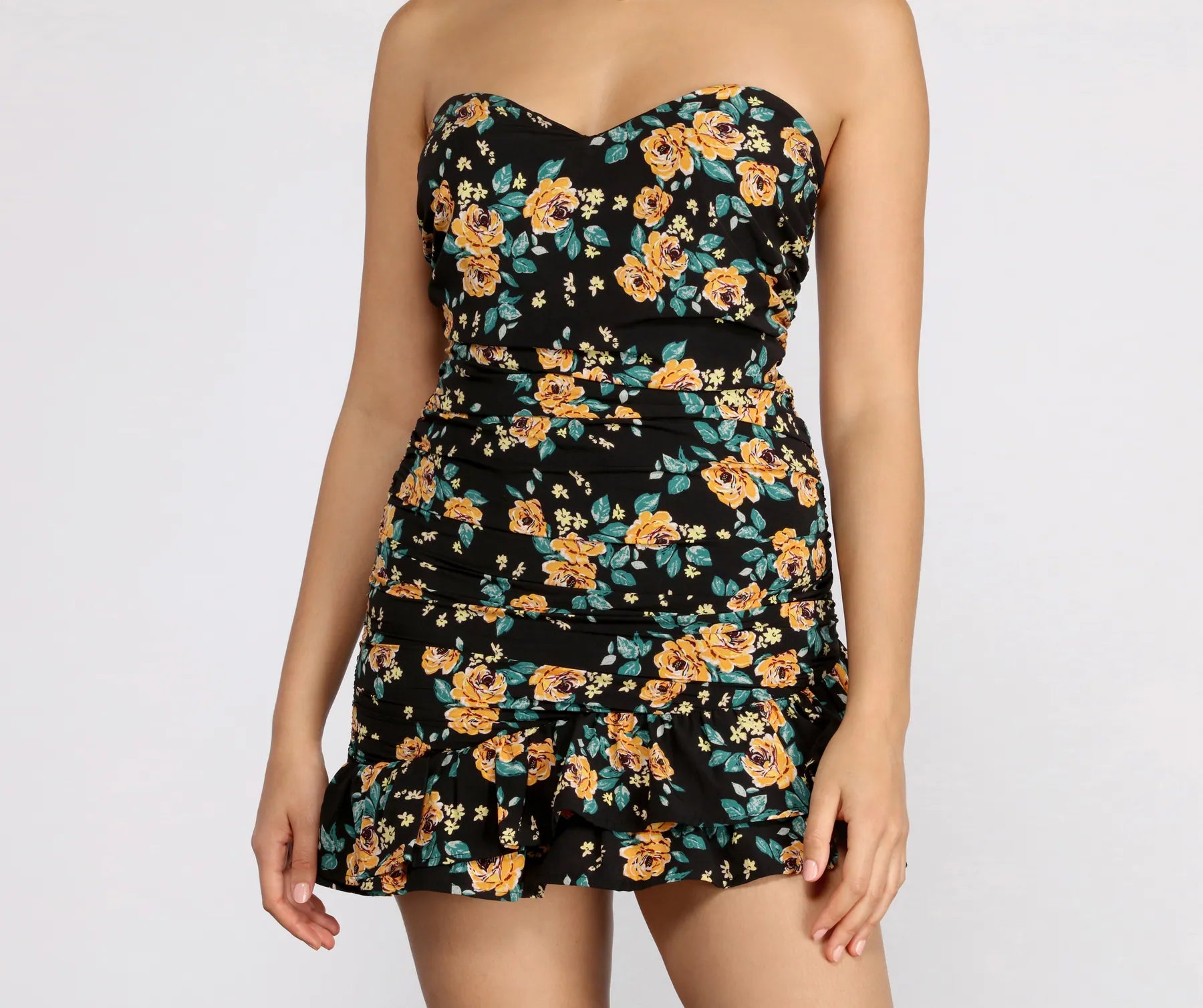 Floral Feels Ruffle Mini Dress