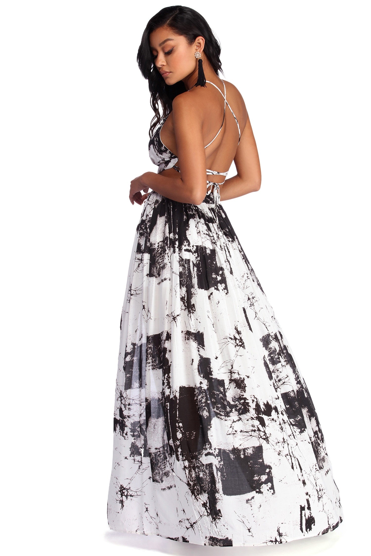 Artist's Muse Chiffon Maxi Dress