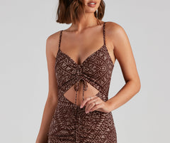 Geometric Fun Cutout Mini Dress