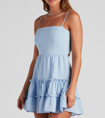 Take A Bow Ruffled Short Dress