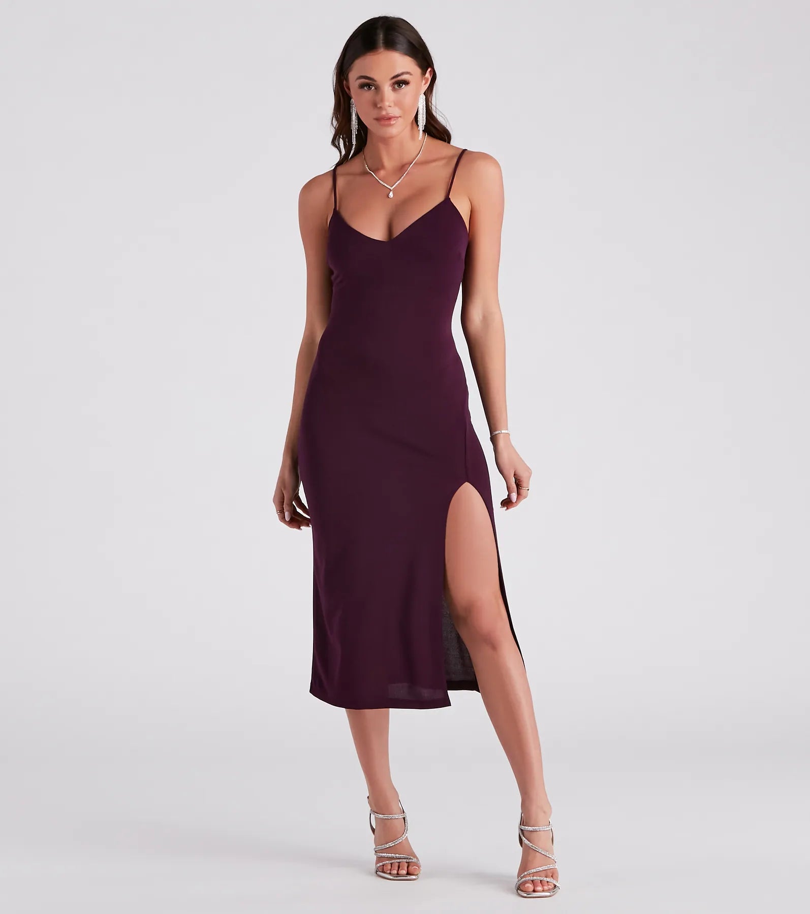 Back Of My Mind Crepe Slip Dress