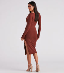 Go With The Scoop Neck Midi Dress