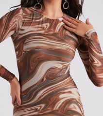 Made For You Marble Mesh Mini Dress