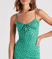 Flourish In Floral Print Mini Dress