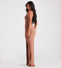 Vacay In Bali One-Shoulder Maxi Dress