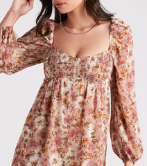 Everlasting Pretty Floral Chiffon Skater Dress