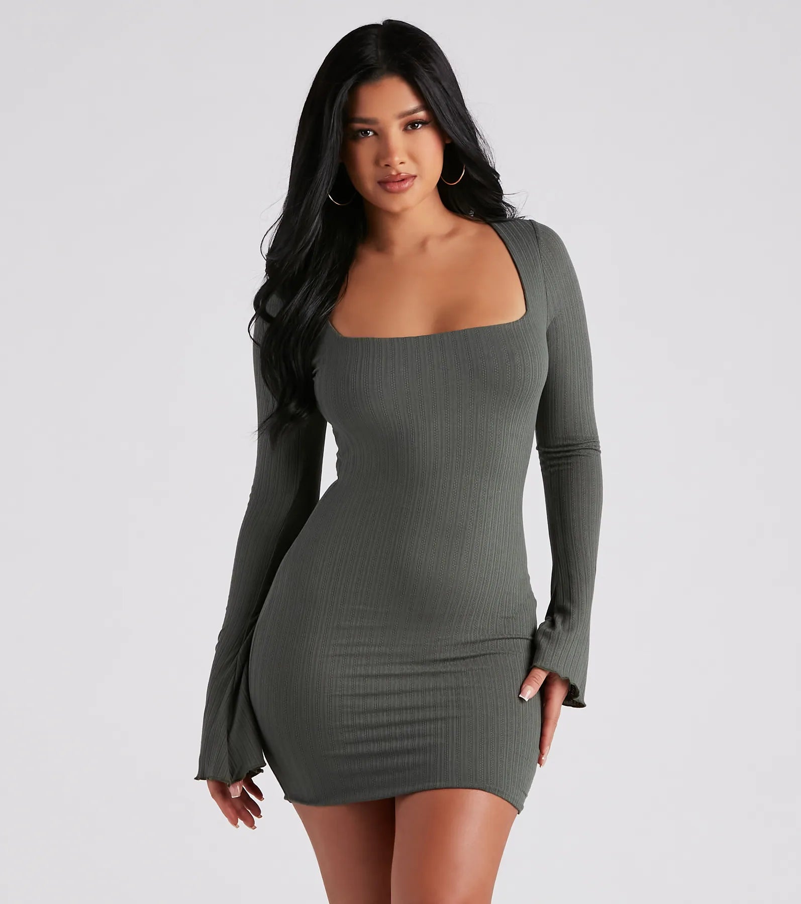 Casual Perfection Ribbed Knit Mini Dress