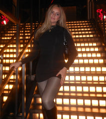 High Appeal Mock Neck Bodycon Mini Dress