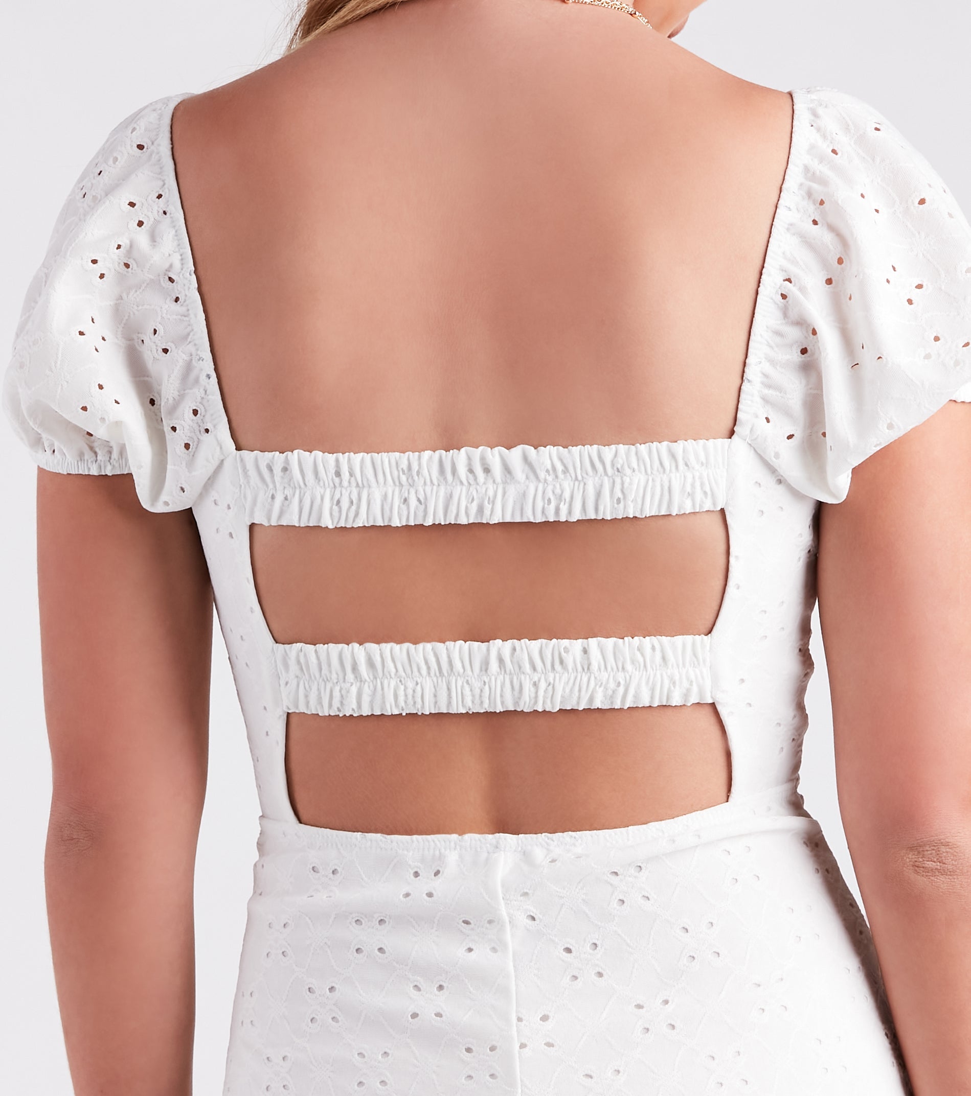 Dear Summer Eyelet Lace Open Back Dress