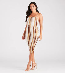 Leave An Impression Abstract Midi Dress
