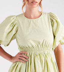 Summer Breeze Ruffled Cotton Skater Dress