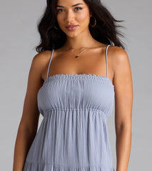 Breezy Like Me Sleeveless Ruffled Maxi Dress