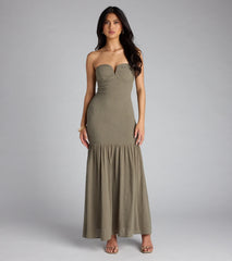 Breath Of Fresh Air Smocked Maxi Tube Dress