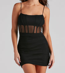 Sultry Look Corset Mini Dress