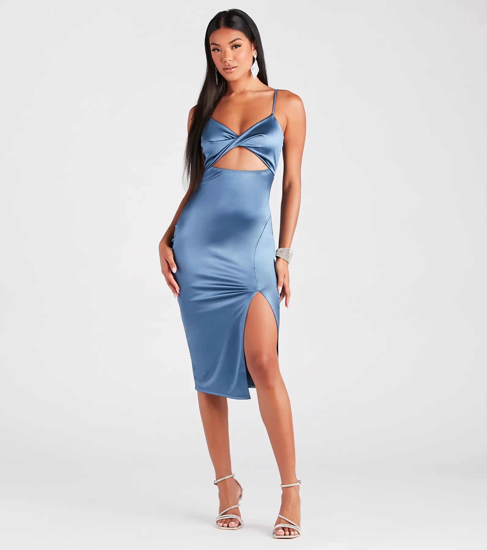 Stunning Sleek Style Midi Dress