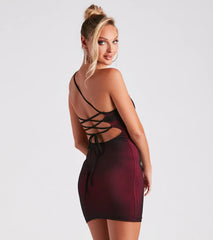 Laced Up And Ready Mesh Mini Dress