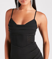 Daring To Be Bold Crepe Bodycon Wrap Dress