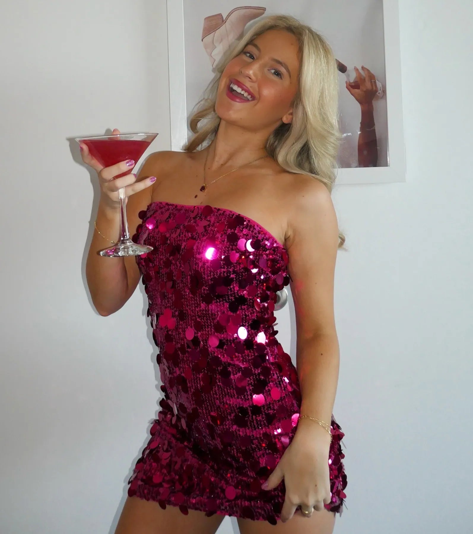 Party-Starter Sequin Strapless Bodycon Mini Dress