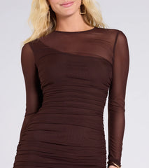 Enticing Always Bodycon Mesh Mini Dress