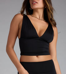 Serenade Me V-Neck Crop Top