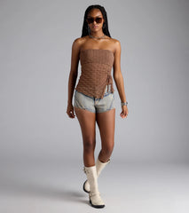 Trendy Era Sheer Mesh Tube Top