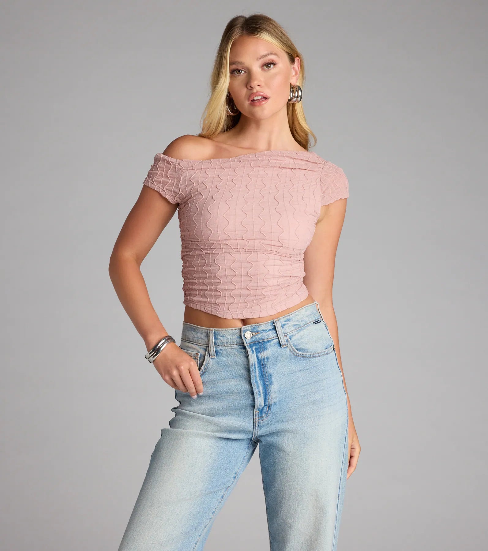 Flirty Angles One-Shoulder Crop Top