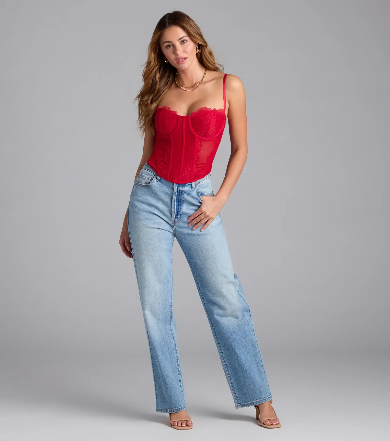 Total Bombshell Lace Corset Top