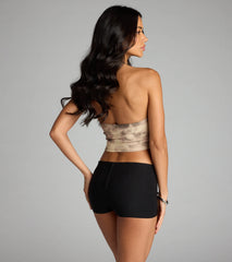 Cosmic Crush Abstract Halter Top