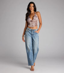 Love You Knot Halter Corset Top