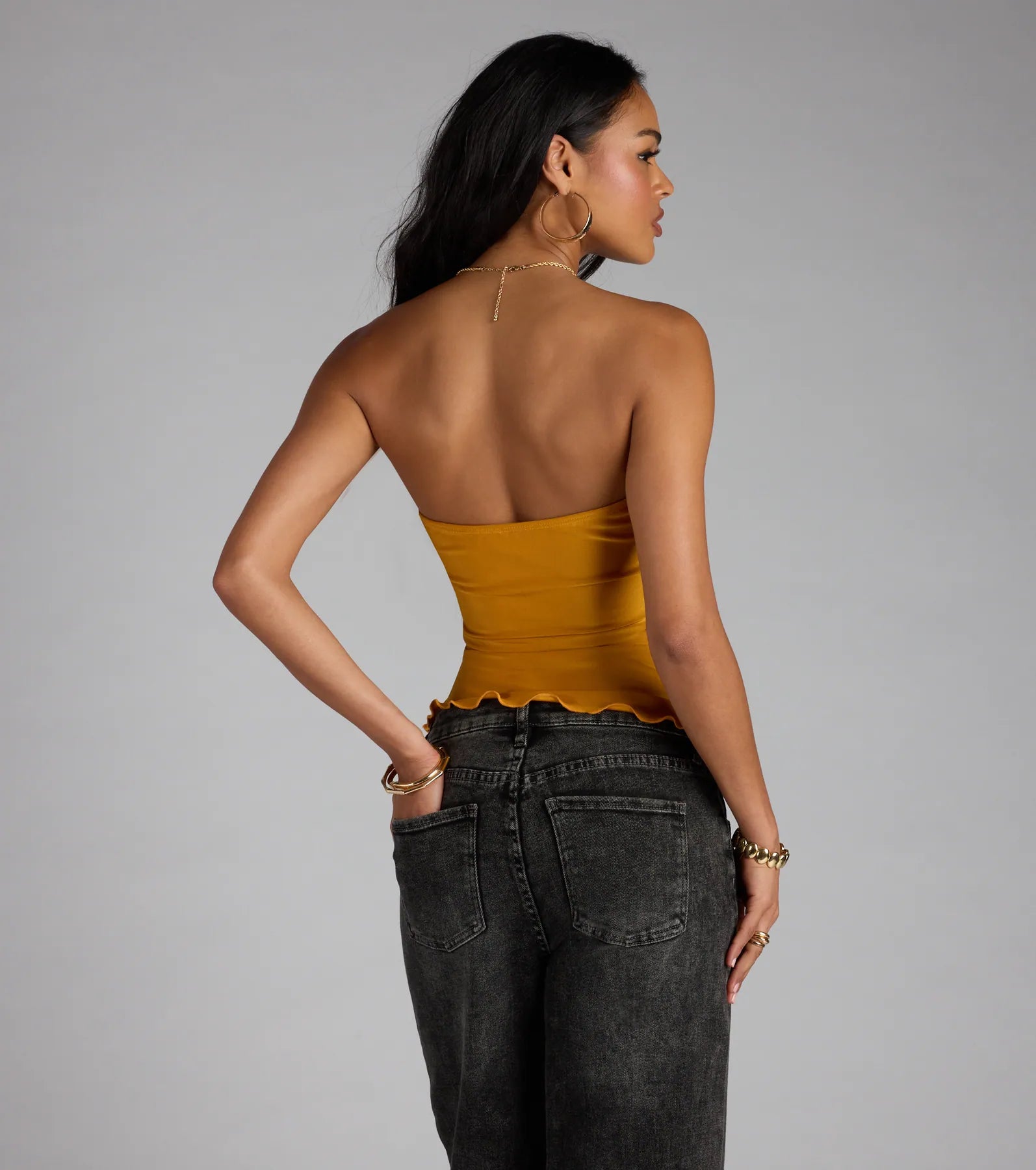 Alluring Muse Cutout Tube Top