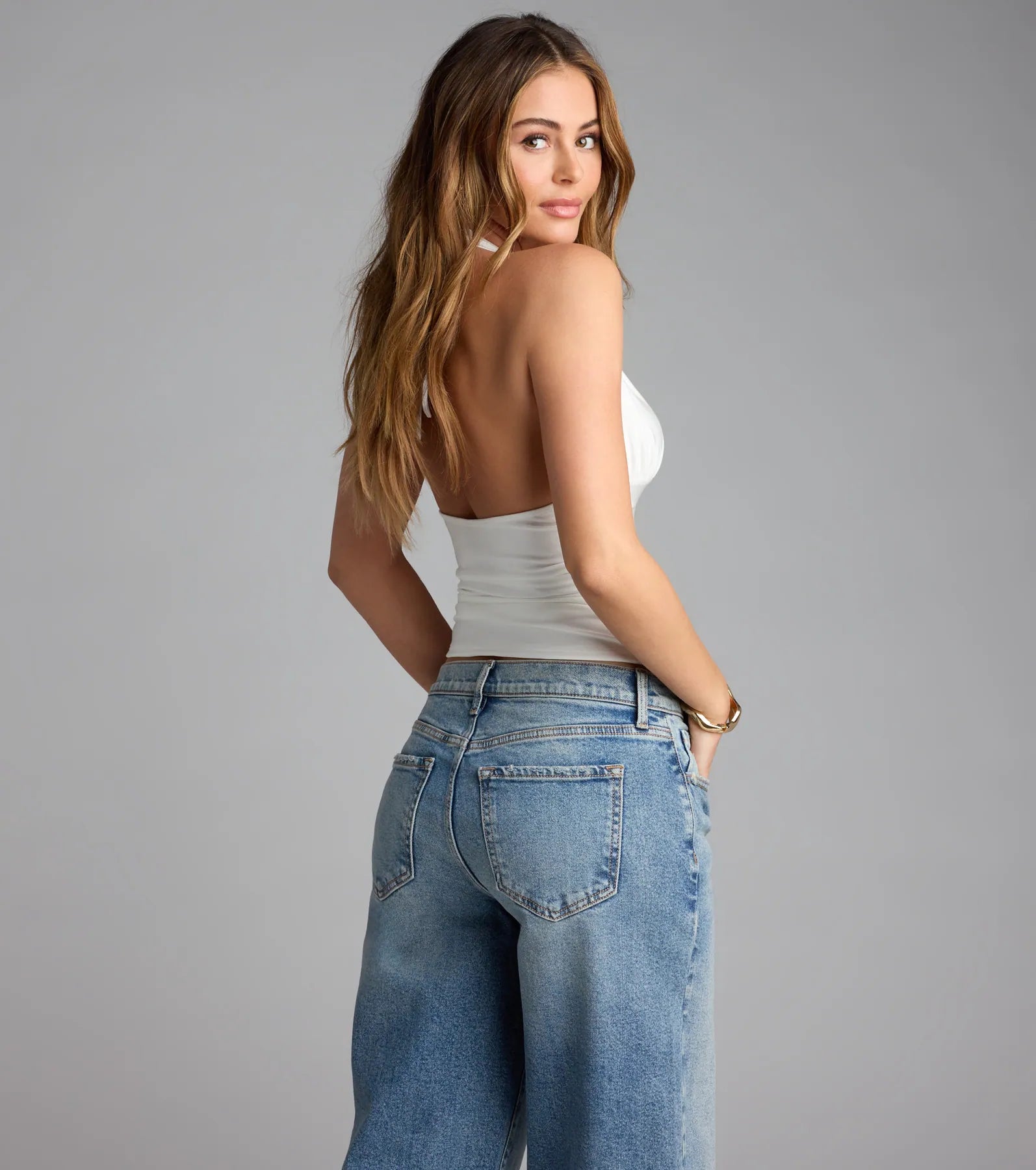 Serving Vibes Halter Crop Top