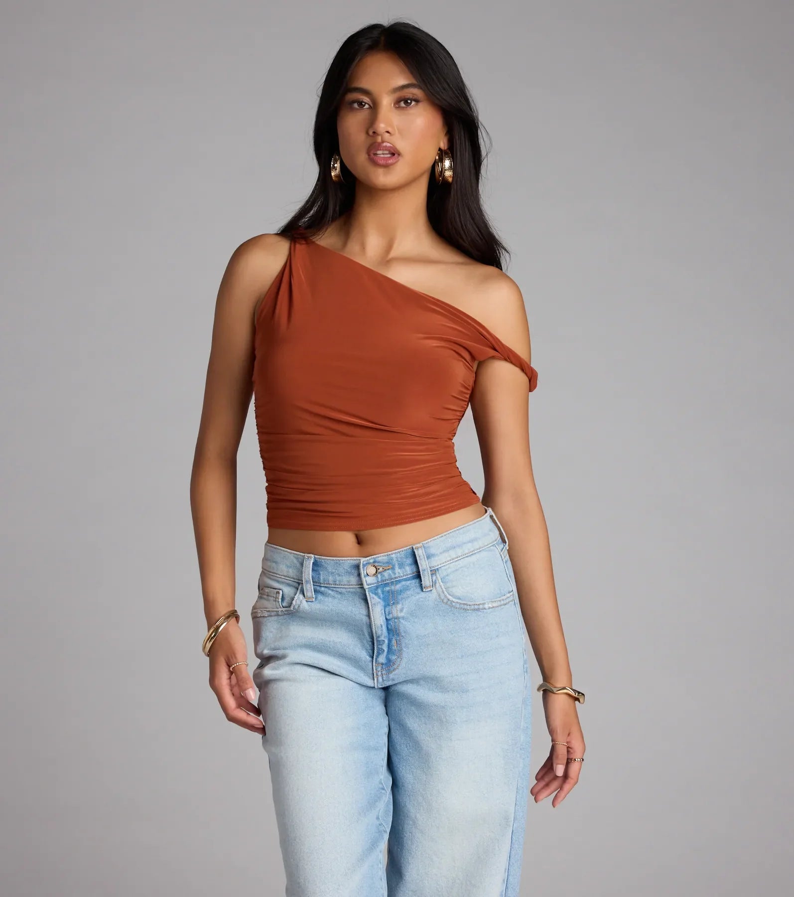 Iconic Chic One-Shoulder Crop Top