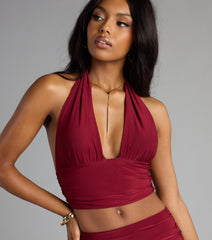 Go With The Vibe Halter Crop Top