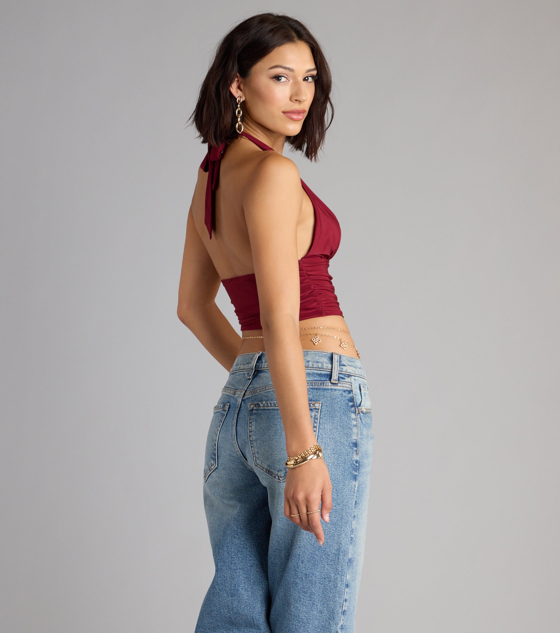 Go With The Vibe Halter Crop Top
