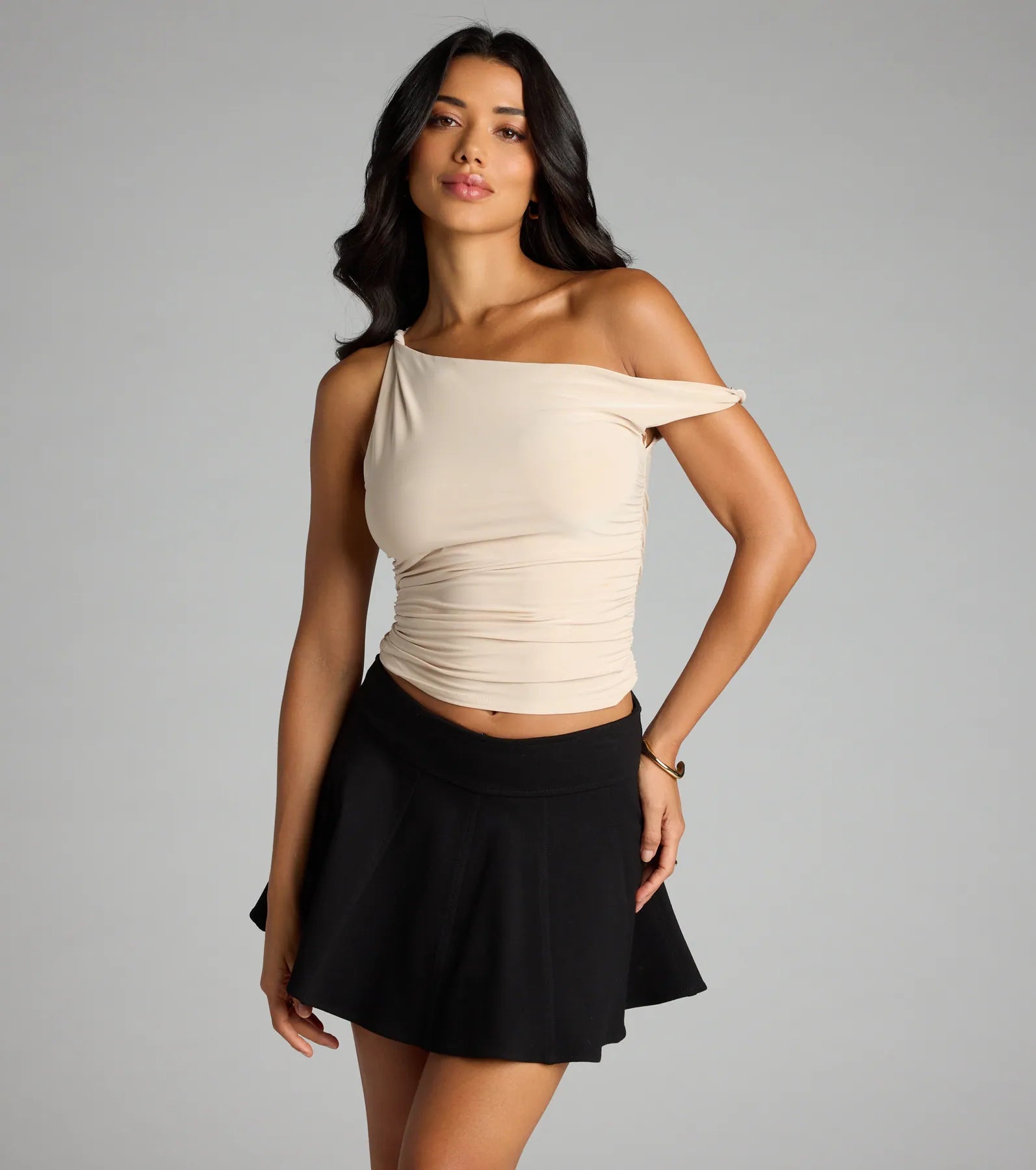 Iconic Chic One-Shoulder Crop Top
