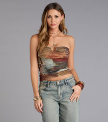 Urban Edge Abstract Tube Top