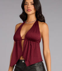 All Night Spark Rhinestone Crop Top