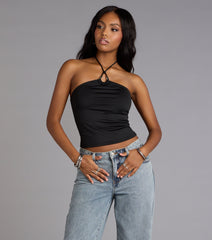 Chic Twist Halter Crop Top