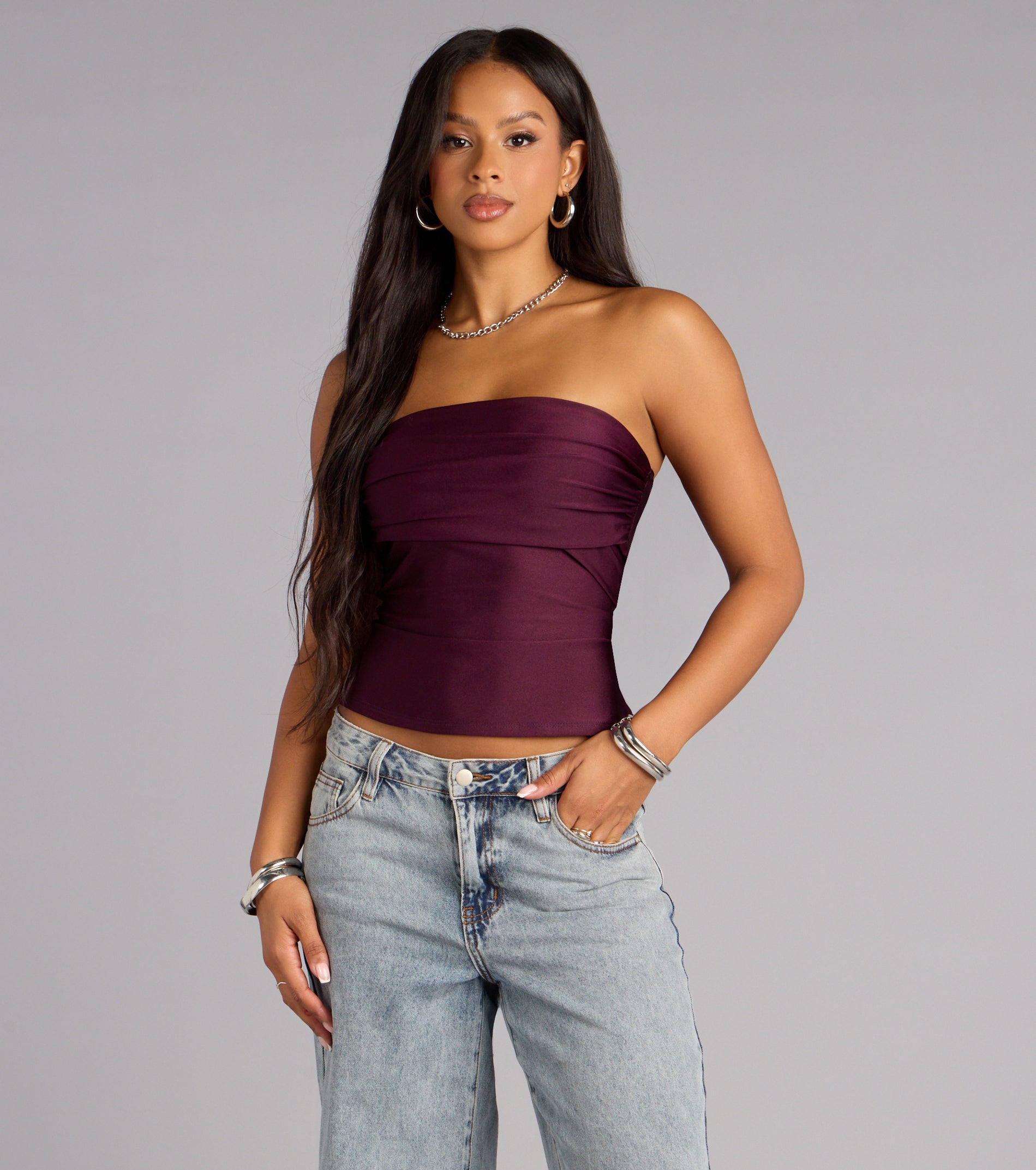 Carefree And Cute Crop Tube Top